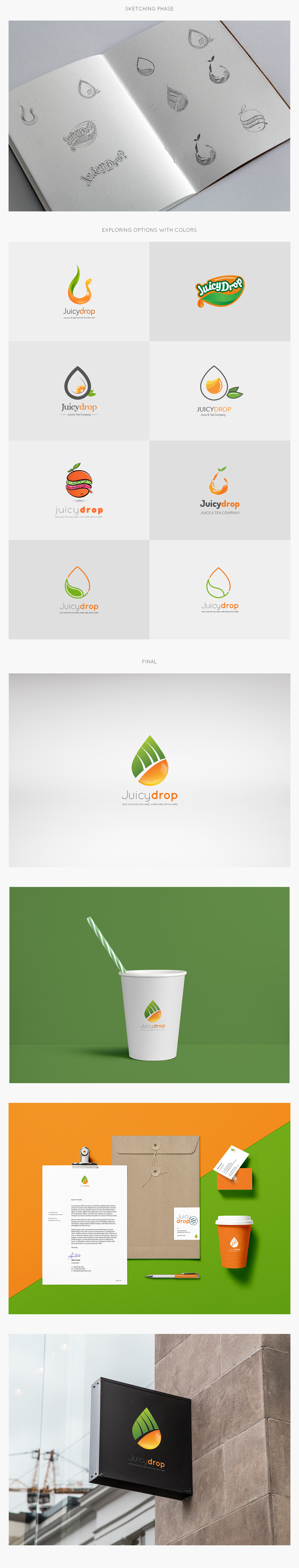 logo Casual Logo fresh logo business juice logo tea juice photoshop Illustrator vector