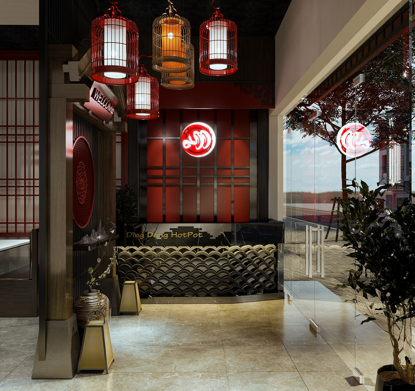 3ds max corona design Interior interior design  Render restaurant