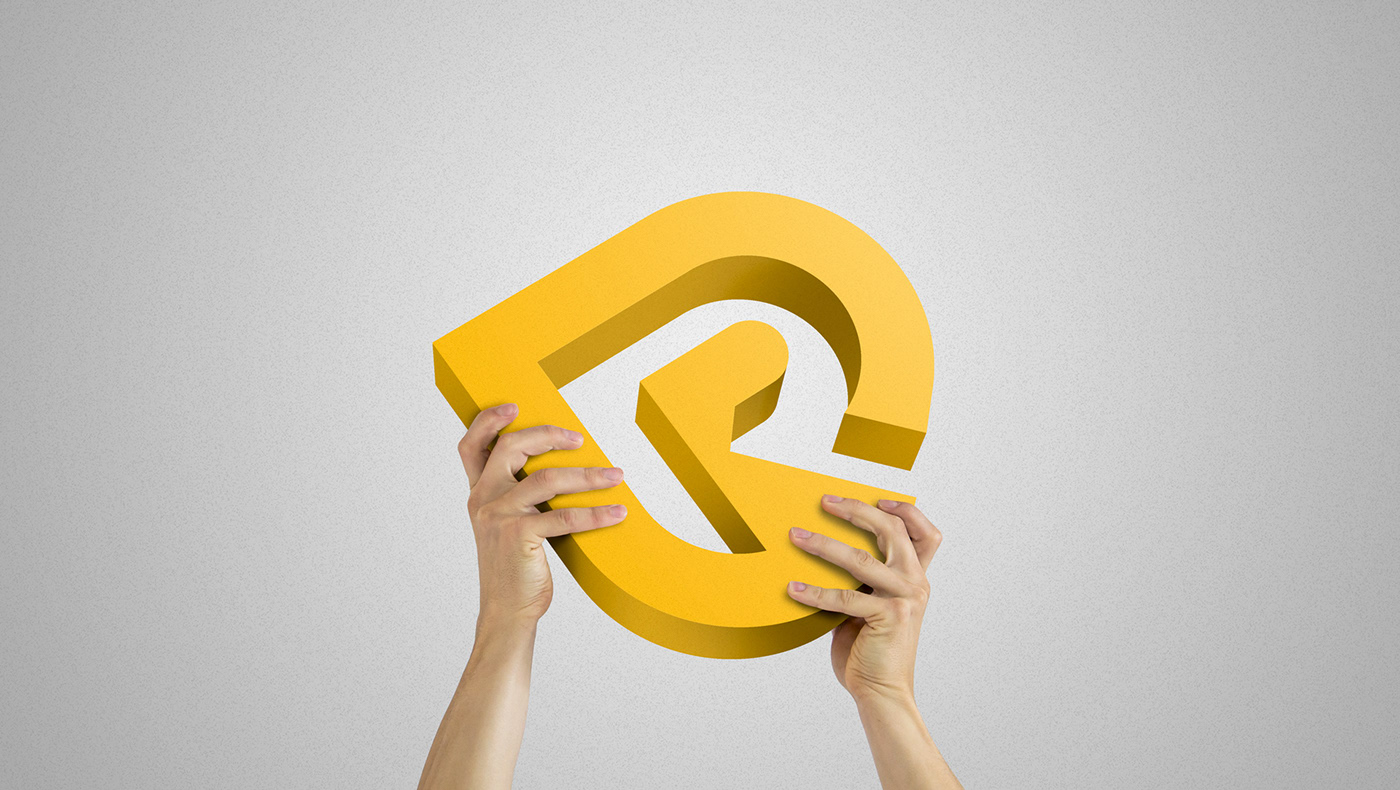 redesign Rebrand branding  Real estate agency Office company yellow identity