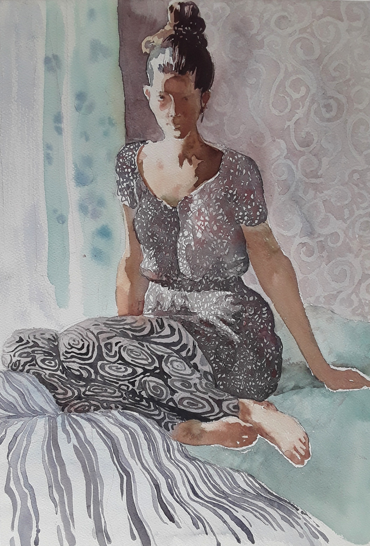 Raeva polin watercolor portrait