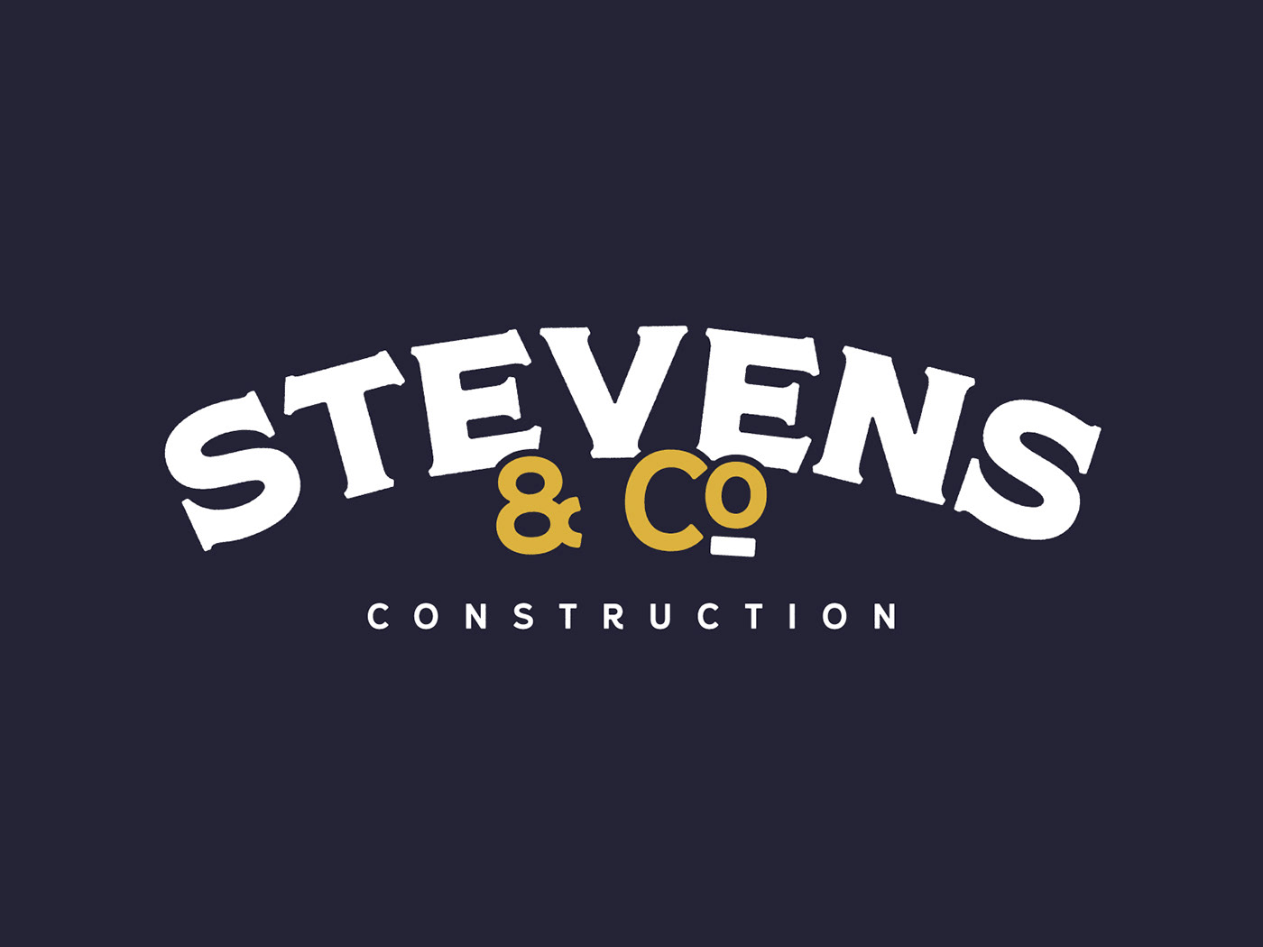 construction stevens contractor wordmark typography   vintage logo established Logo Design dailylogochallenge graphic design 