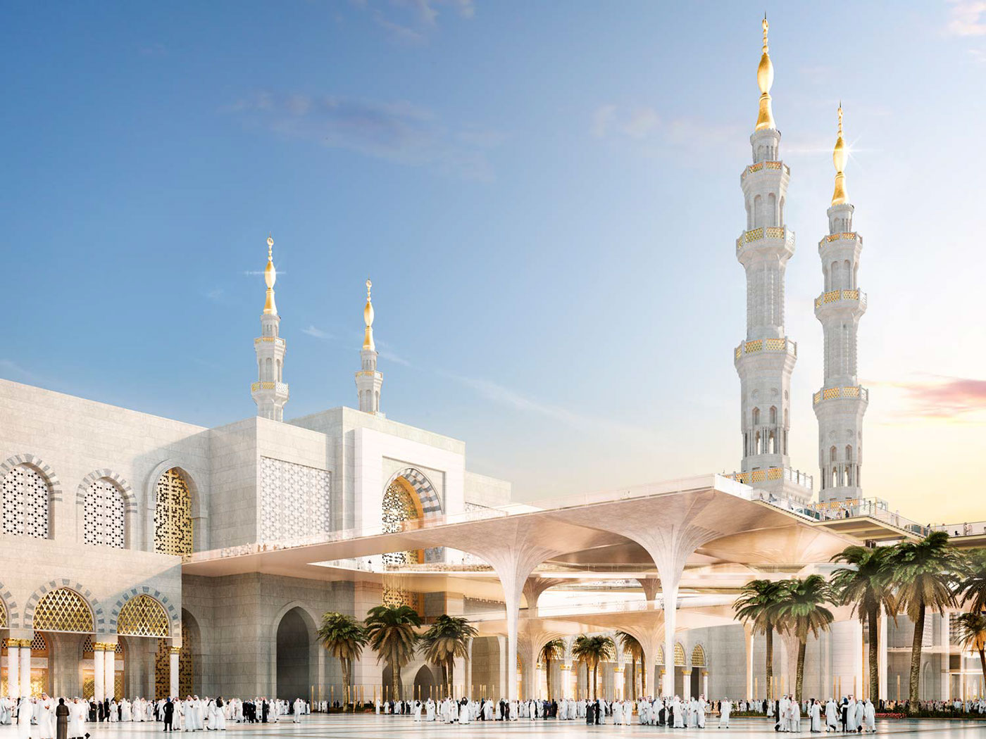 architectural visualisations expansion mosque medina