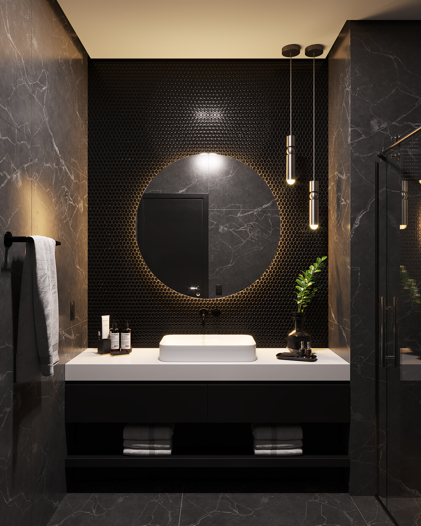 3dsmax architecture ARQUITETURA bathroom black blackbathroom coronarenderer interior design 