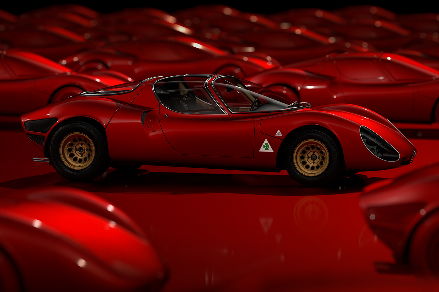 alfa automotive   AutomotiveCGI car CGI alfa romeo Classic design Icon red