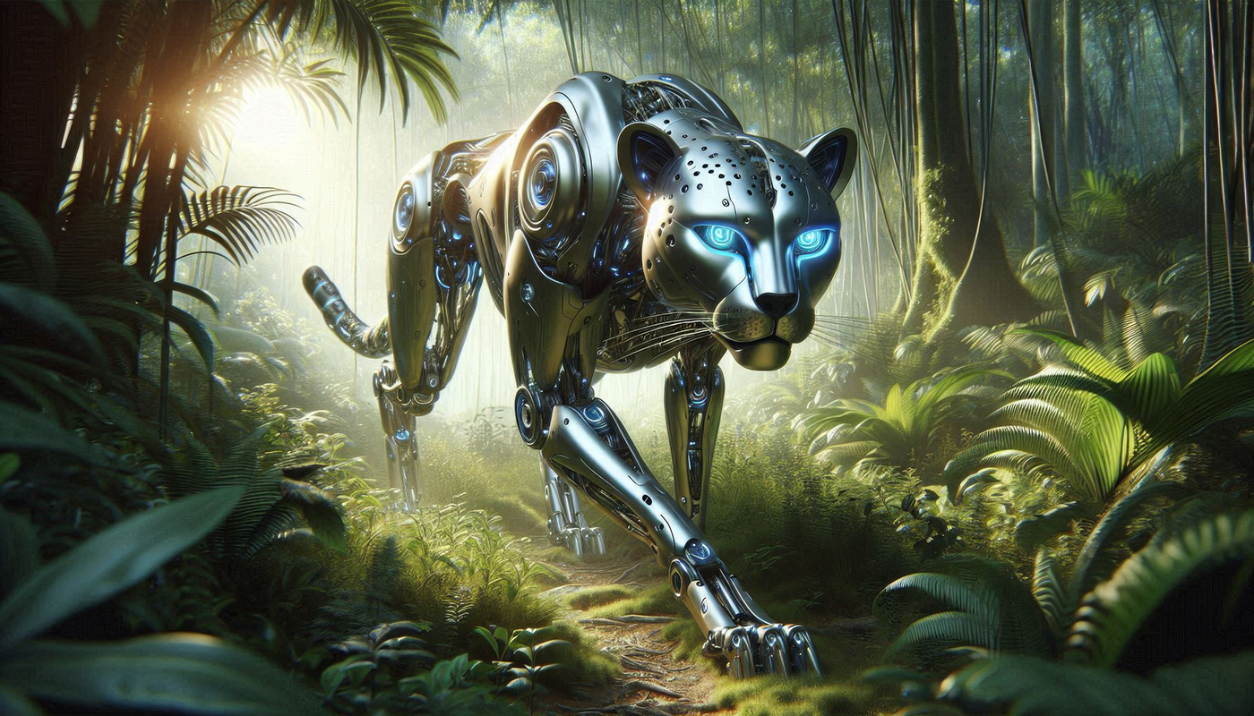 cheetah робот Cyborg Cyberpunk Scifi fantasy artwork Robot Cheetah