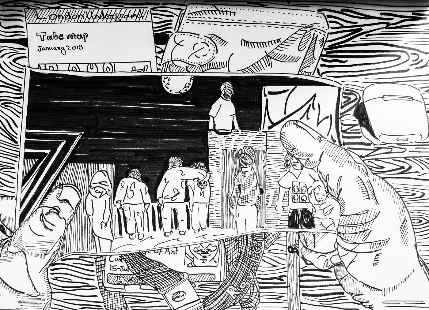 dark grimey ILLUSTRATION  lahoreart londonart nationalcollegeofart pakistaniart royalcollegeofart sketchbook sketching