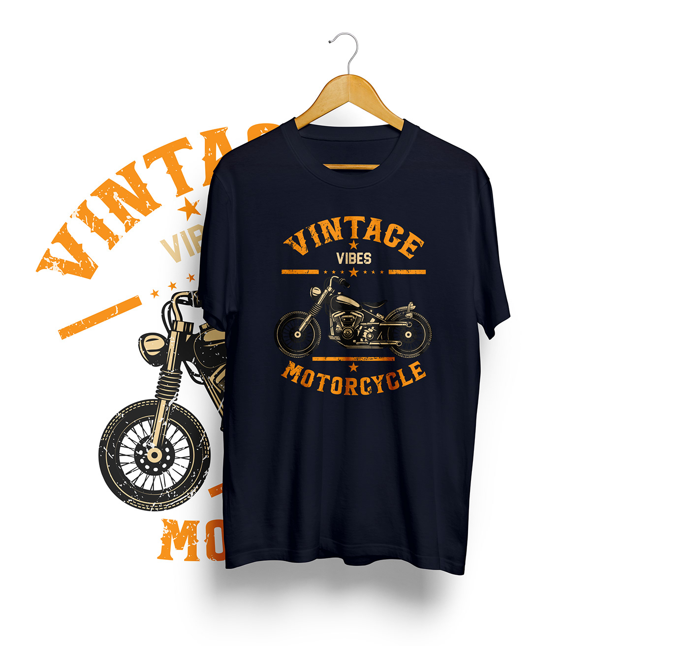 vintage motorcycle typography   graphic design  t-shirt tshirt T-Shirt Design text branding  old