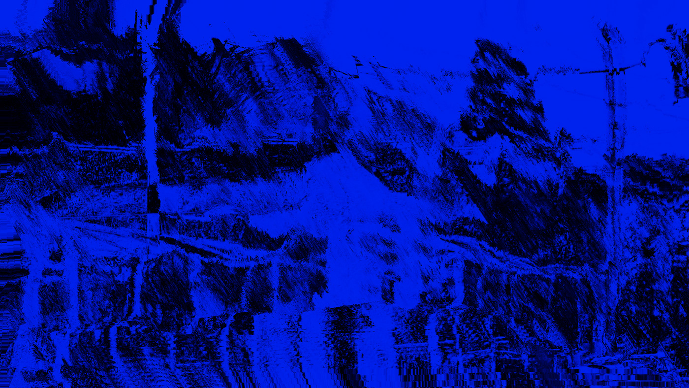 Glitch Yves Klein blue