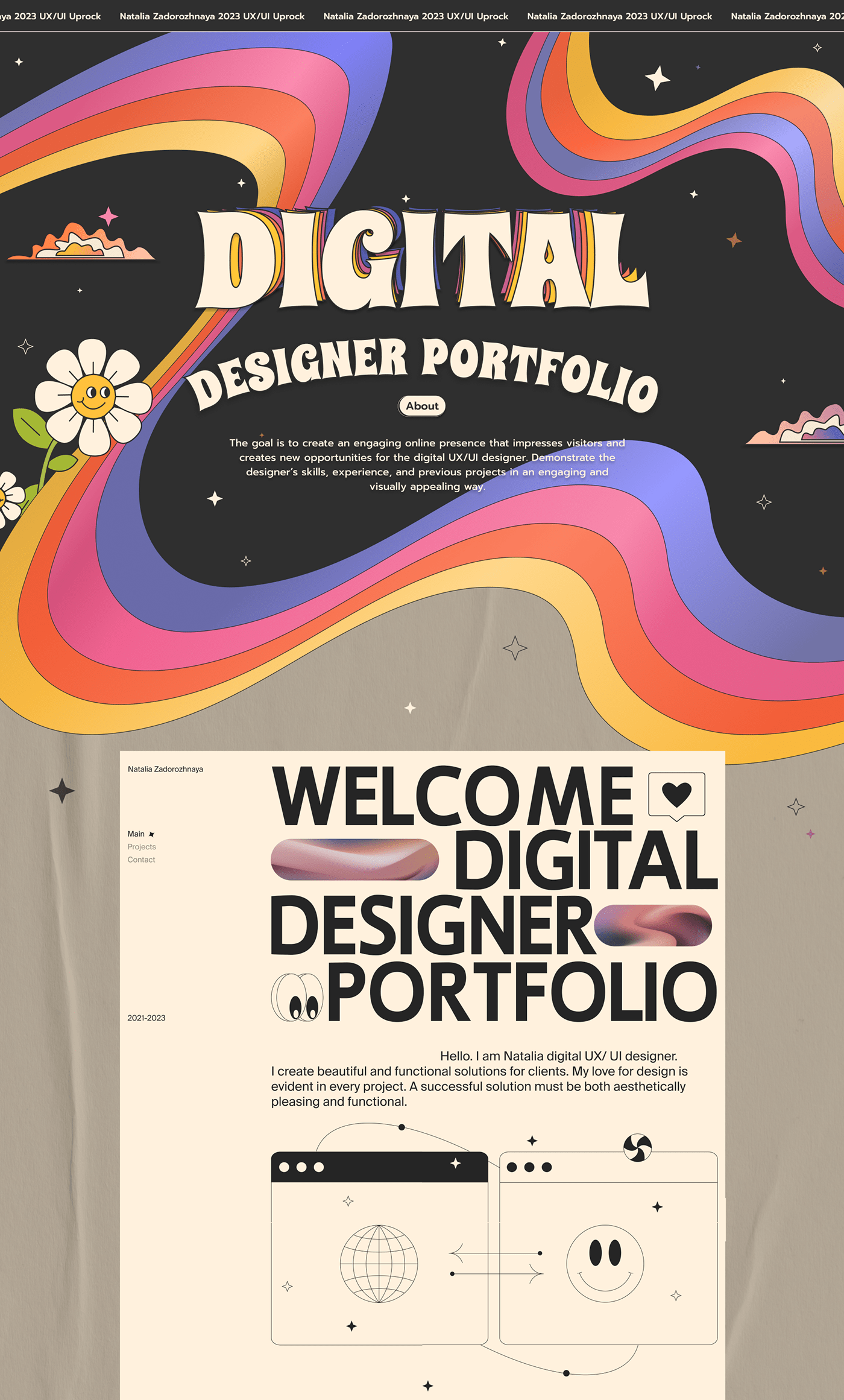 portfolio ILLUSTRATION  Digital Art  ux/ui Web Design  Website user experience user interface personal website