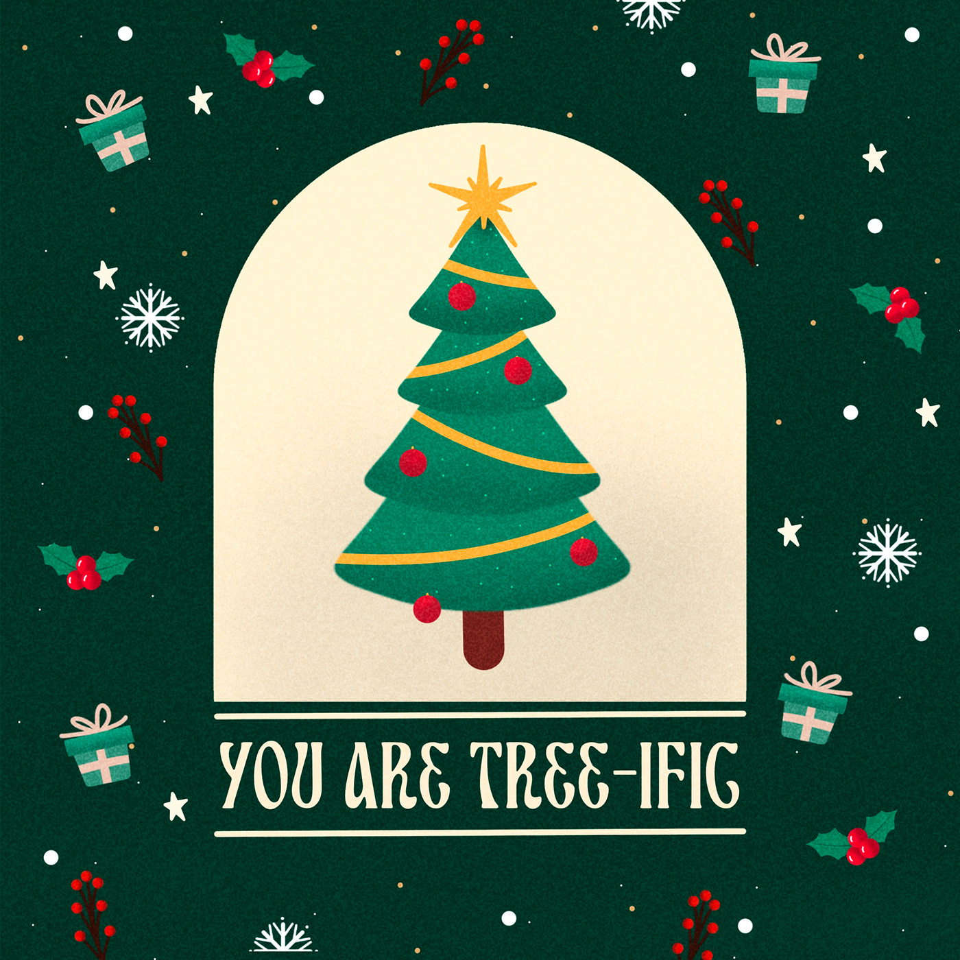 card Christmas design Holiday Procreate