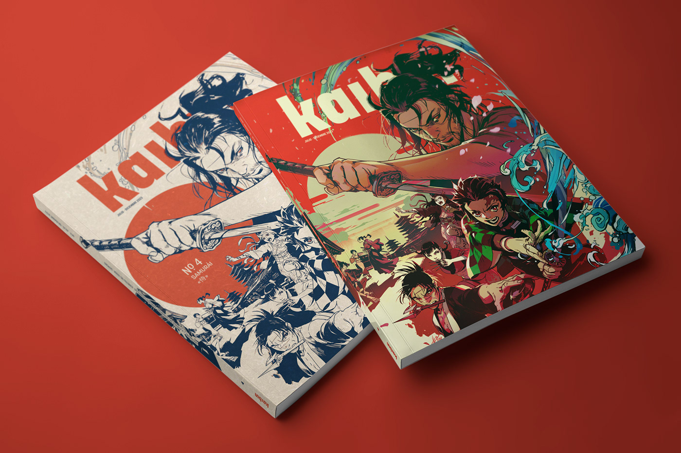 magazine cover samurai manga anime japan