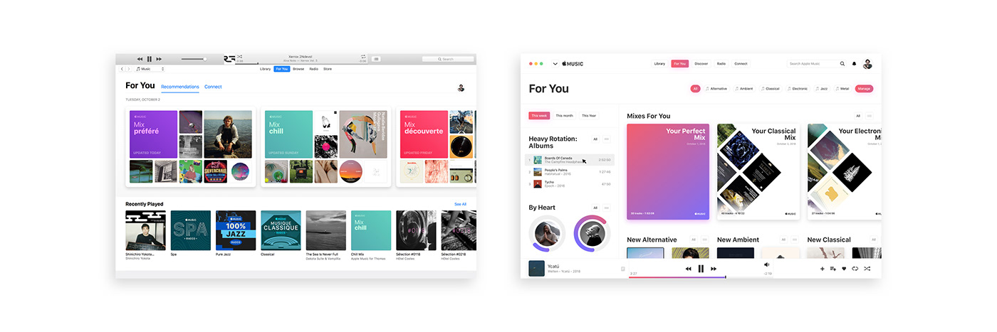 music app apple UI ux Case Study Web mobile desktop clean