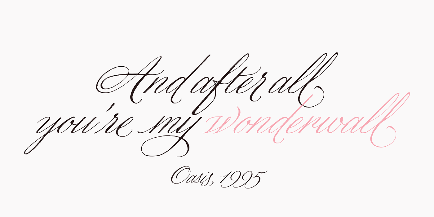 Calligraphy   font sudtipos Meave Stationery penmanship type design