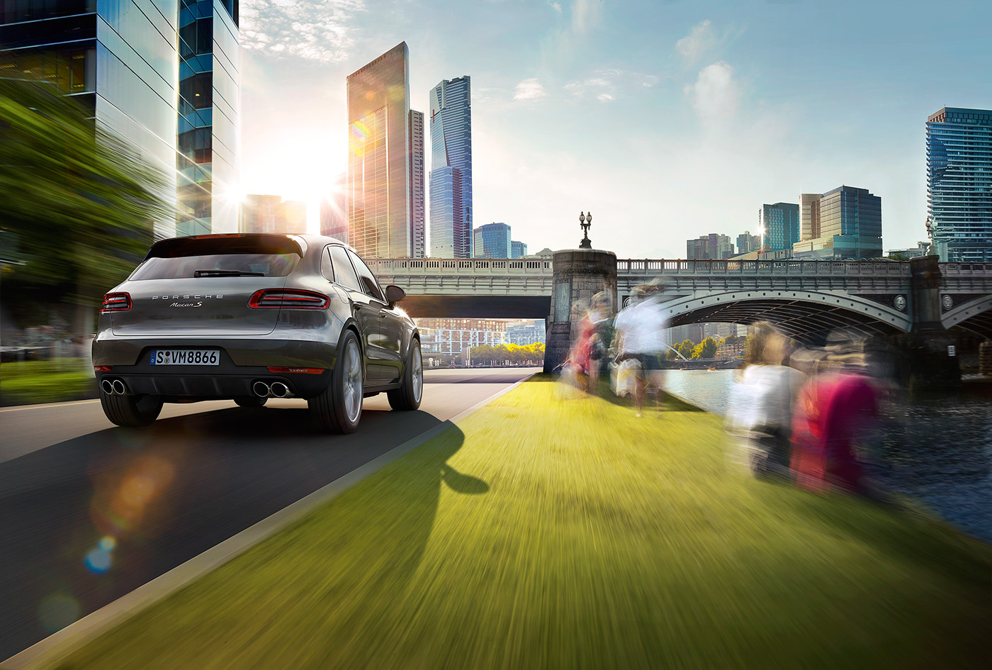 Porsche macan car CGI retouch Post Production grading 3D vray automotive   car photography stephan romer keko