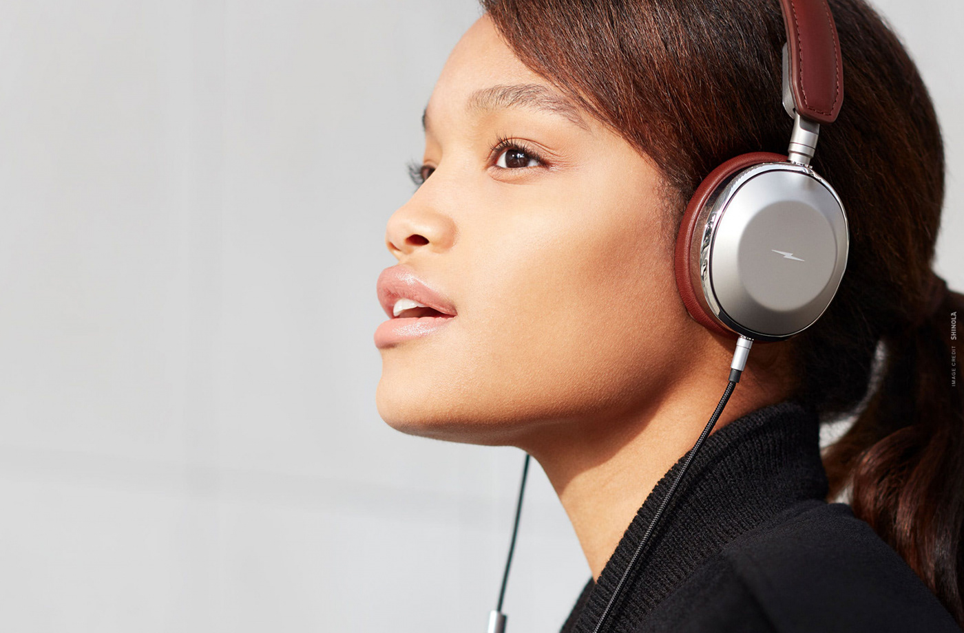 shinola headphones tech industrial design  design leather premium Audio