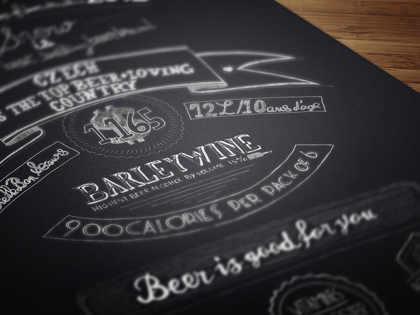 beer composition handtypography typography   Infographie computergraphics