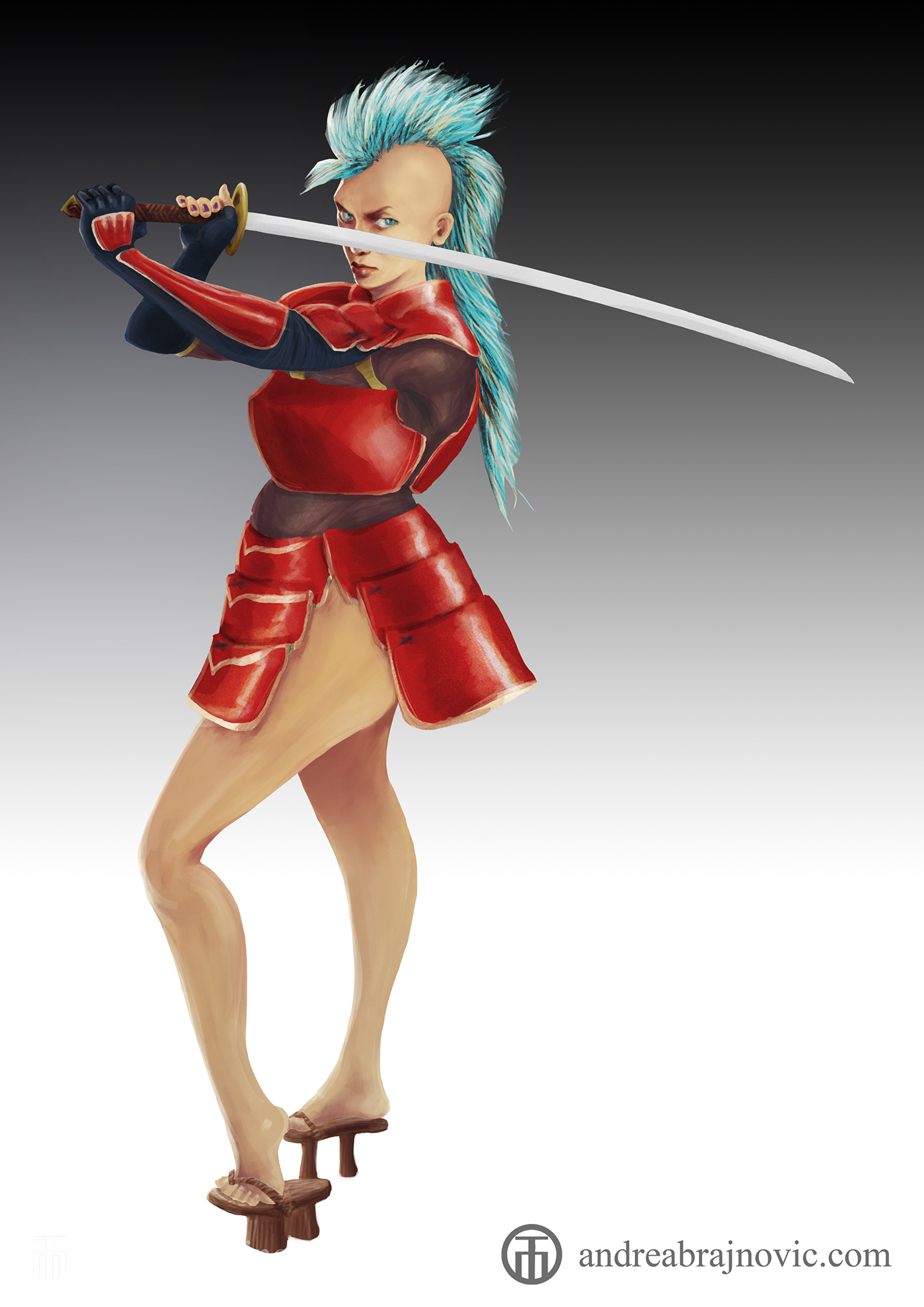 andreabrajnovic samurai onnabugeisha Sword woman edoperiod Armor