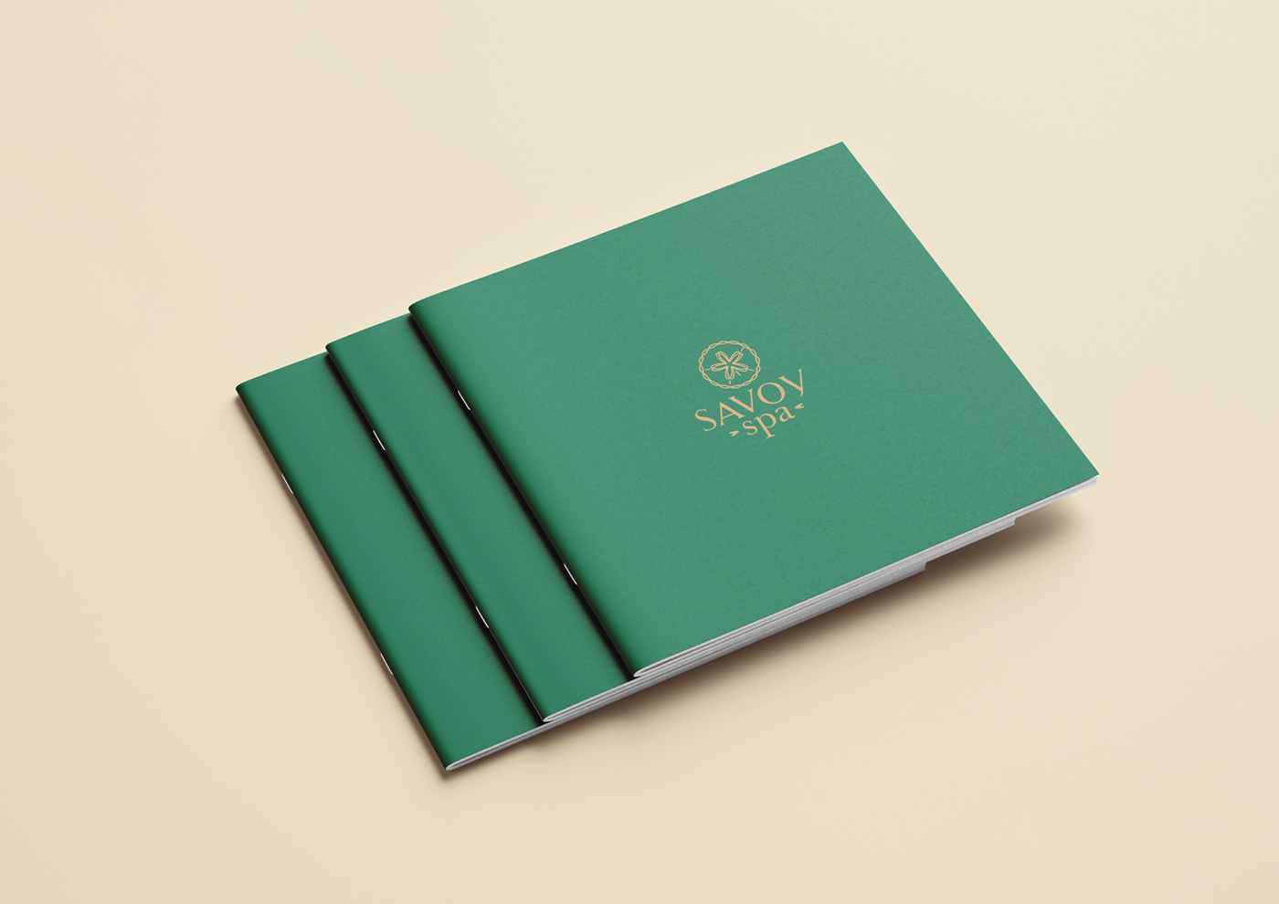 brochure design green Layout Minimalism Spa spa brochure