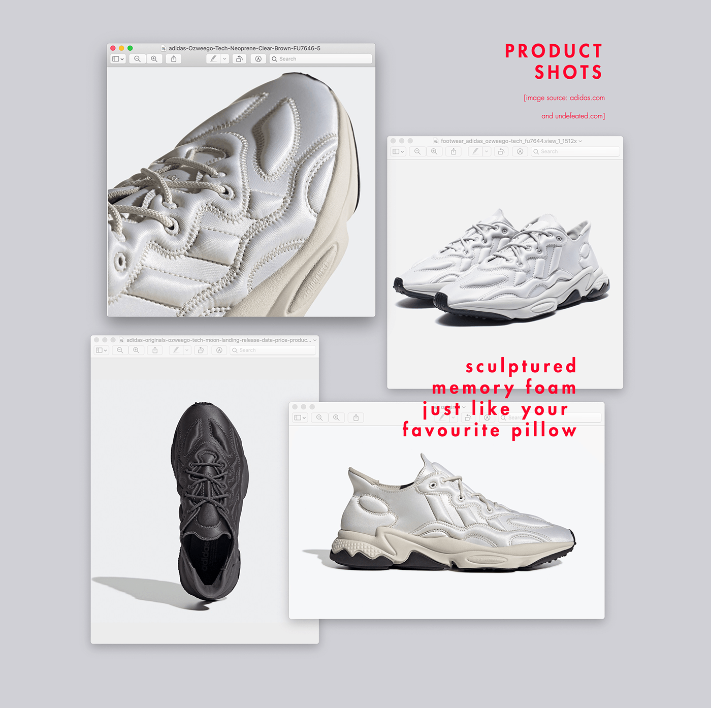 design footwear industrial design  kicks material ozweego Ozweego Tech product design  sneaker adidas