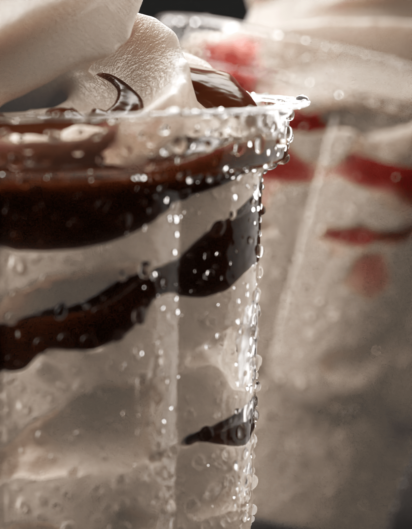 Food  ice cream CGI 3D Render product shot realistic houdini vray