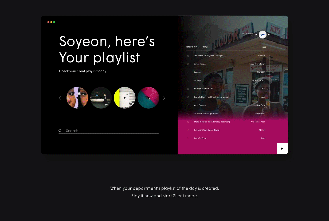 branding  UI ux graphic music campaign Office Web motion silence