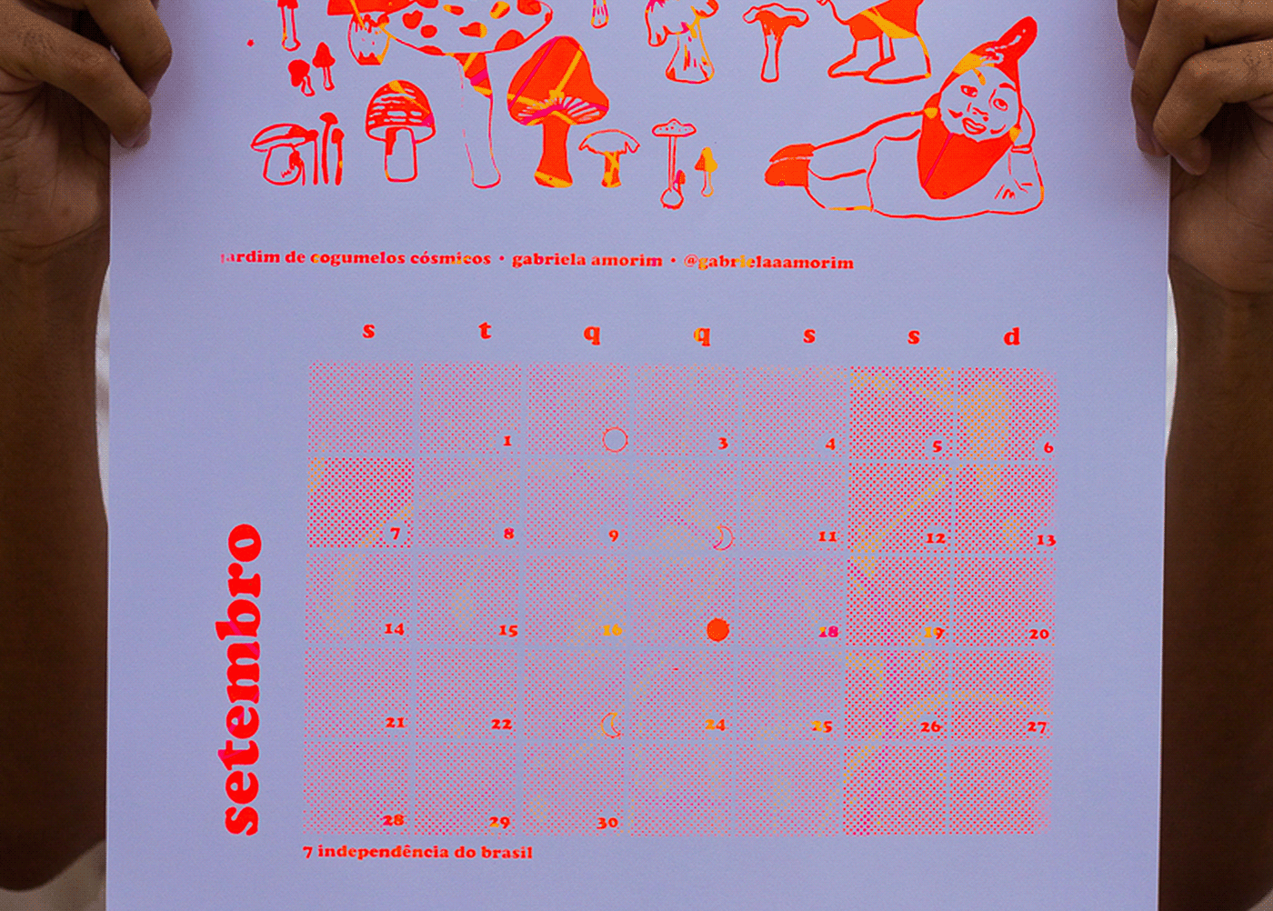 calendar calendario handmade print screenprint screenprinted serigrafia sérigraphie silkscreen silkscreening