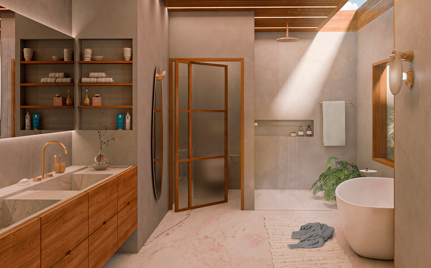 architecture arquitetura de interiores bath bathroom bathroomdesign bathtub design Interior Joinery wood