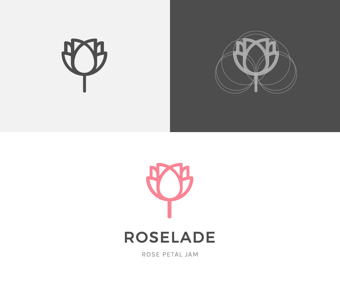 logo mark identity Icon flower rose jam petal Mockup brand personal Logotype