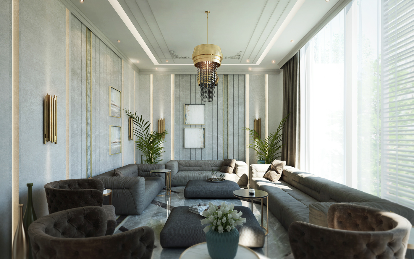 interior design  luxury living room Majles lights MAJLIS