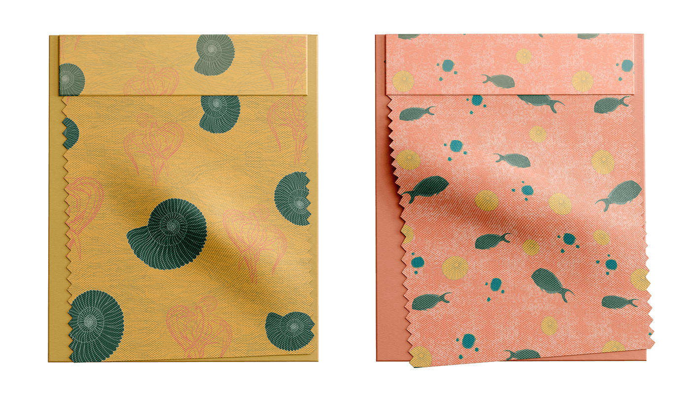 sea pattern textile ILLUSTRATION  print design  pattern design  fabric design Digital Art  seamless pattern