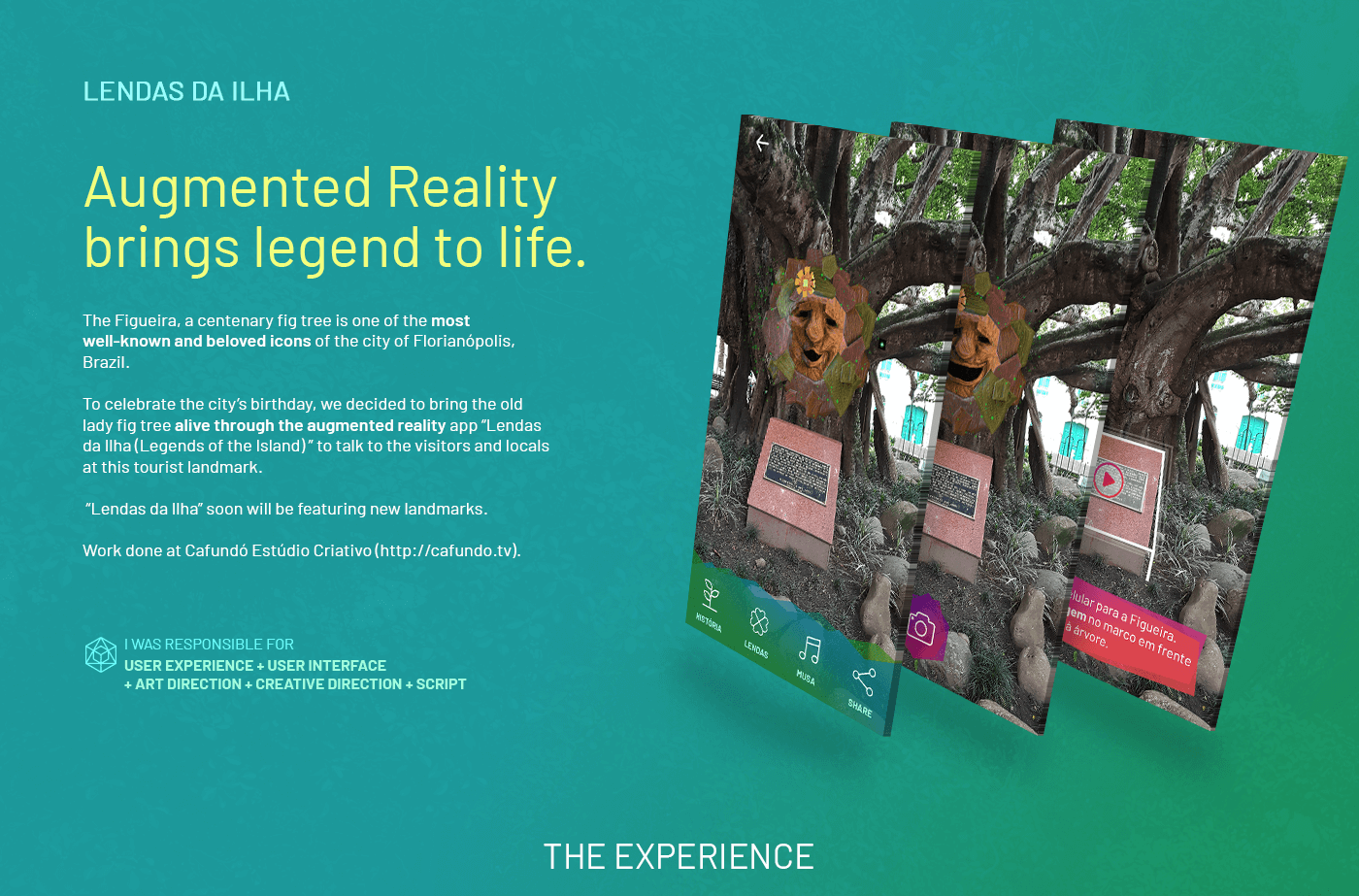 augmented reality app AR tourism legend Island Brazil Landmark Entertainment Mixed Reality
