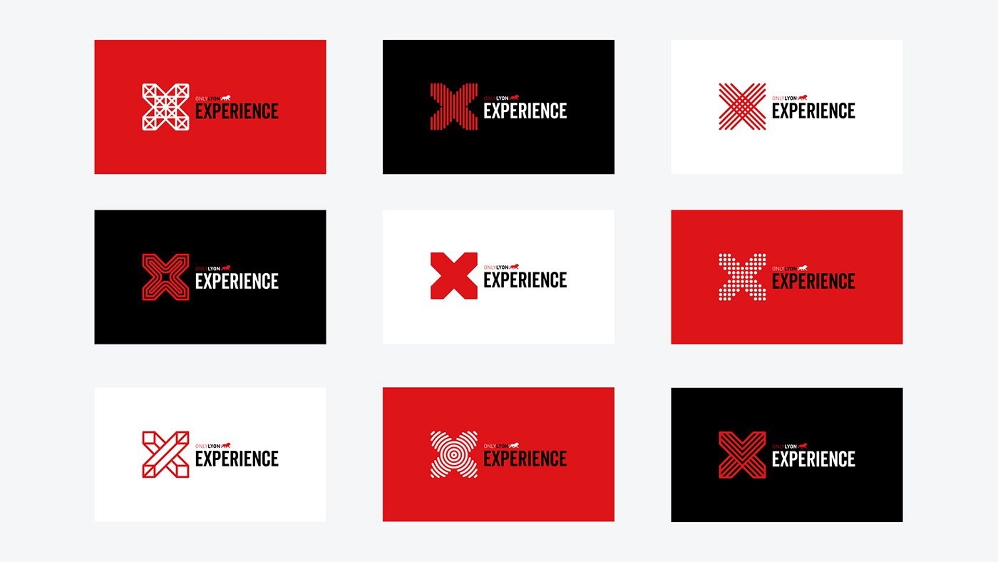 logo design brand identity graphic lyon city branding  Experience icons