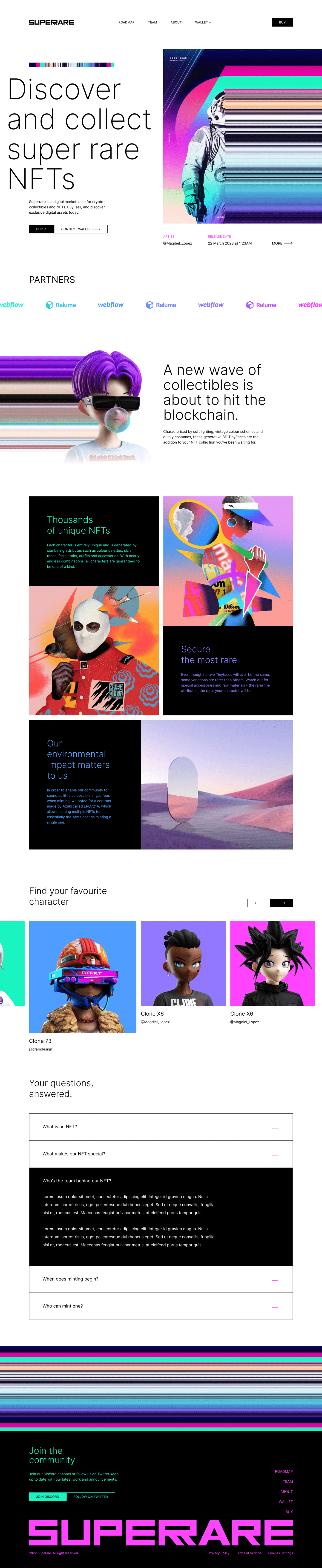 Figma landing page relume design league Web Design  Website
