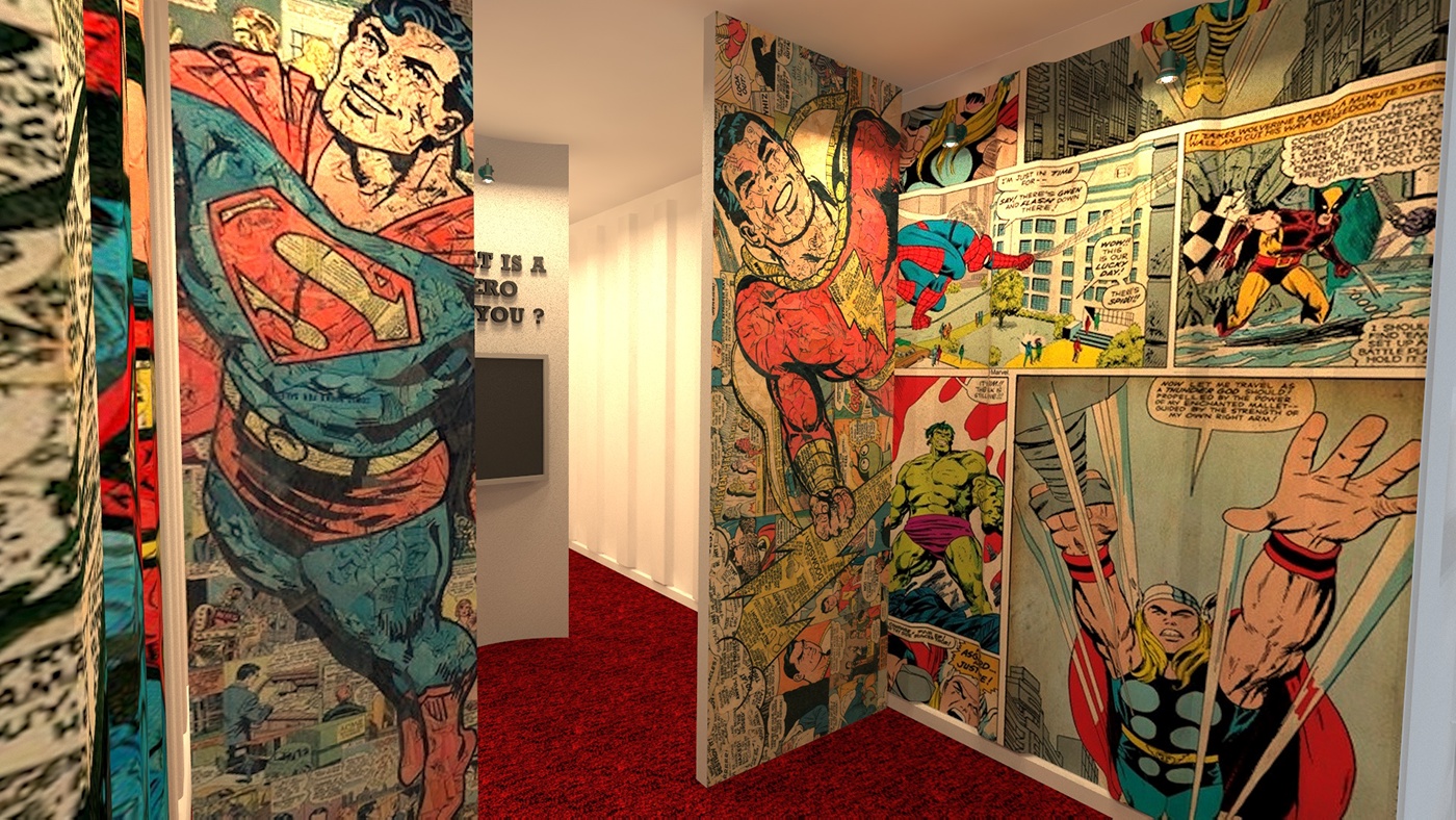 Real heroes heroism Space design Awakening from within mobile exhibition truck containers