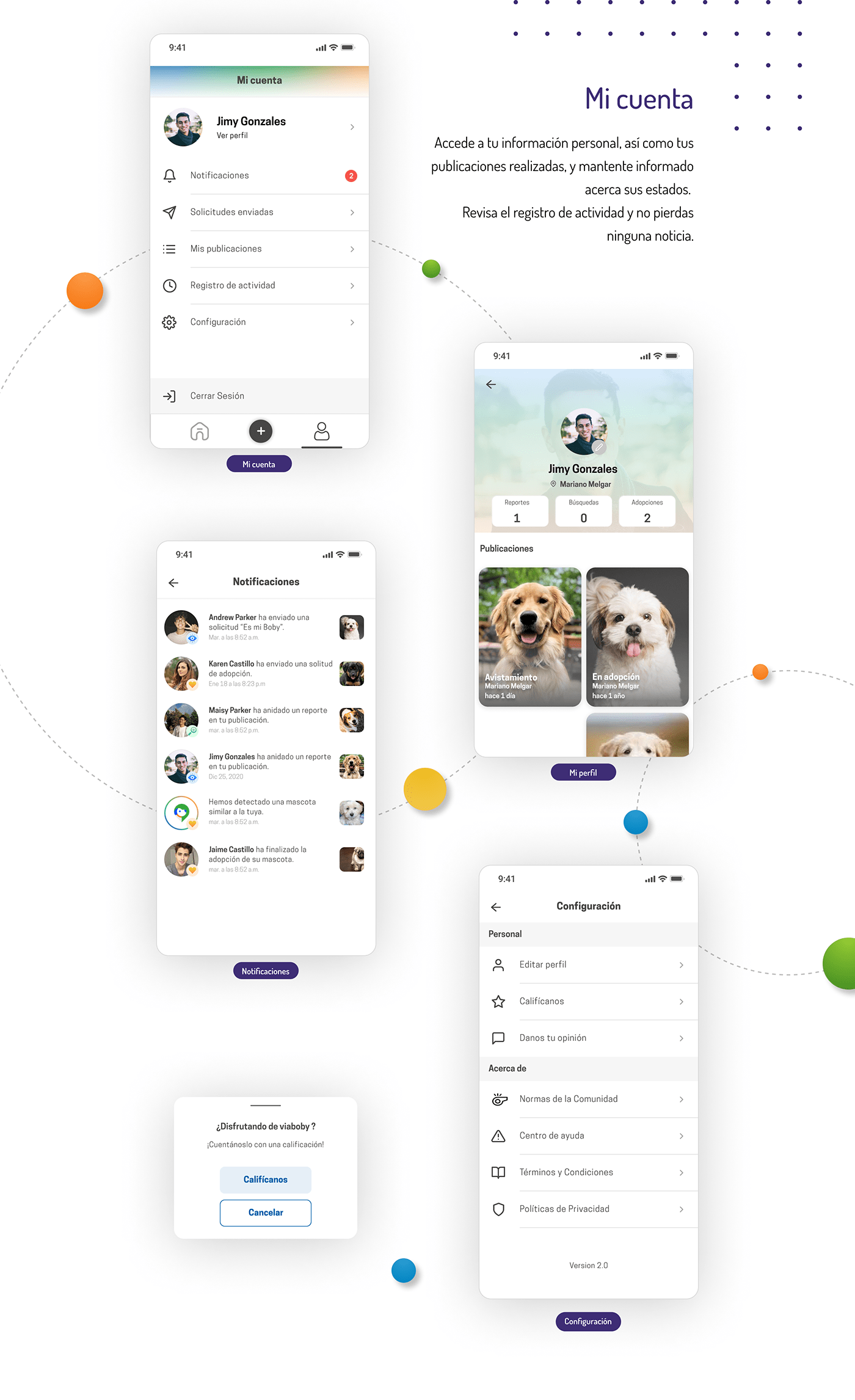 adopción adopt pet lost pet Perros perdidos Pet App app design ux/ui dog Pet puppy