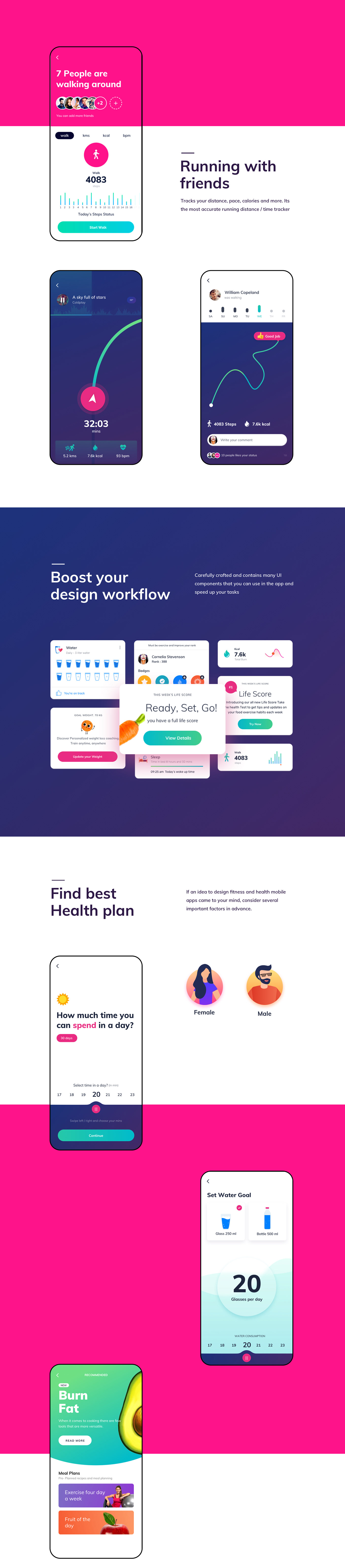 app mobile finance fitness app Health App ui design UX design designer UI ux