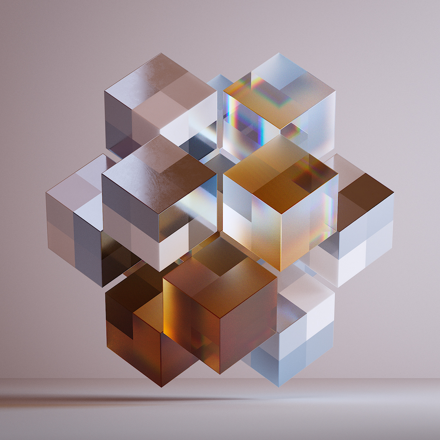 3D abstract cinema 4d geometry glass primitives Render shapes simple translucent