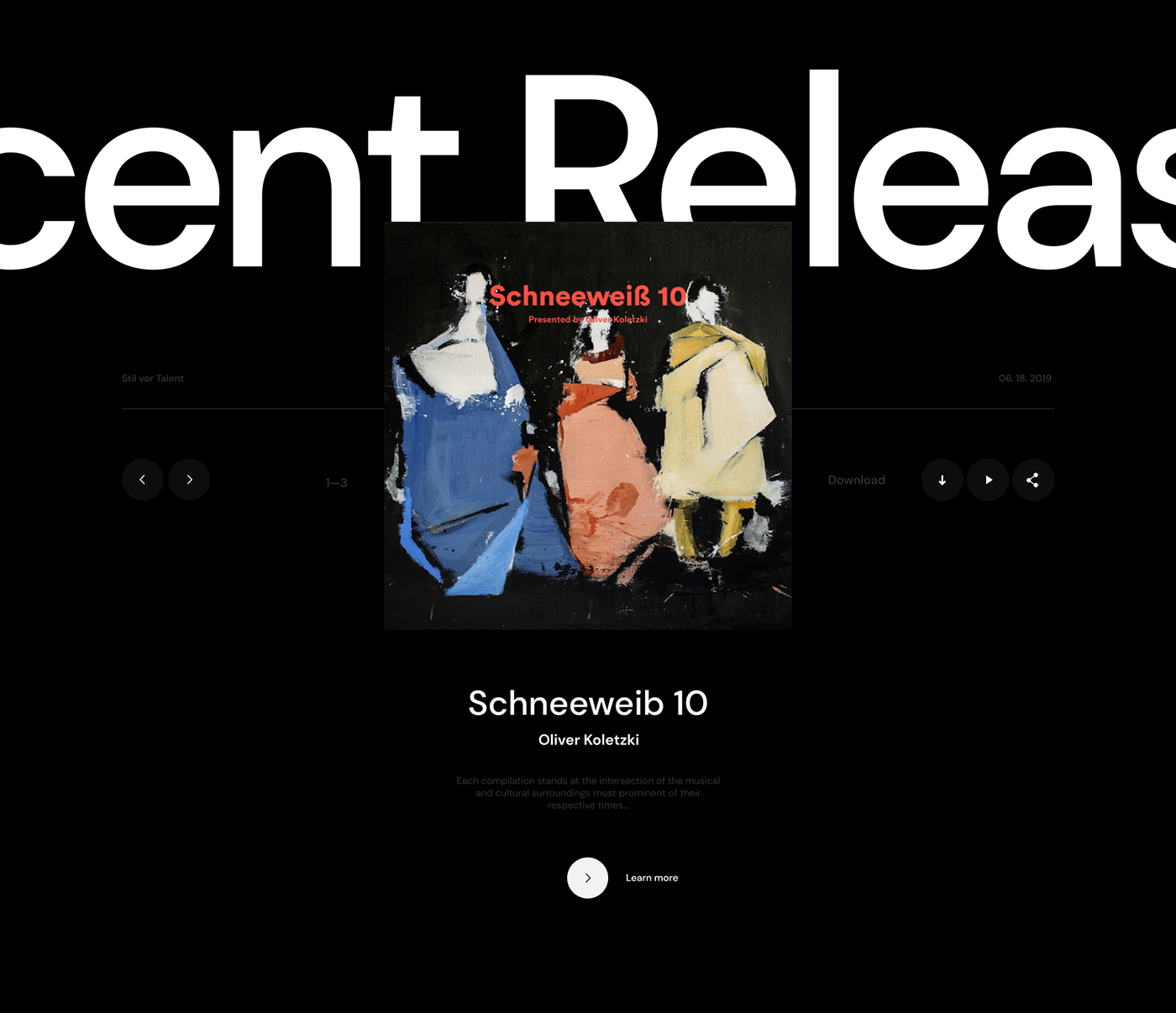 Website development product service design UI/UX artist music musician dj