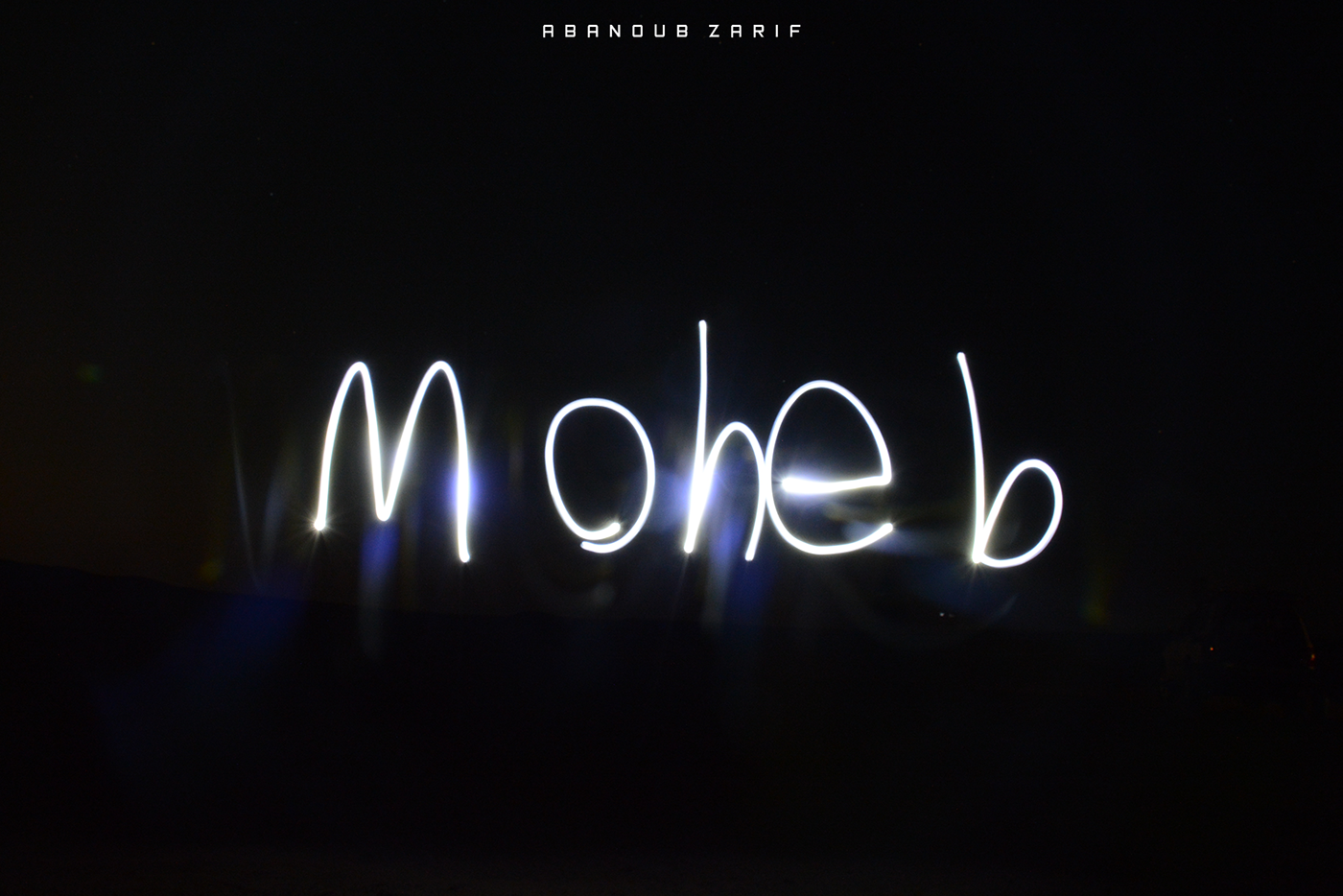 light letters night long exposure Photography 