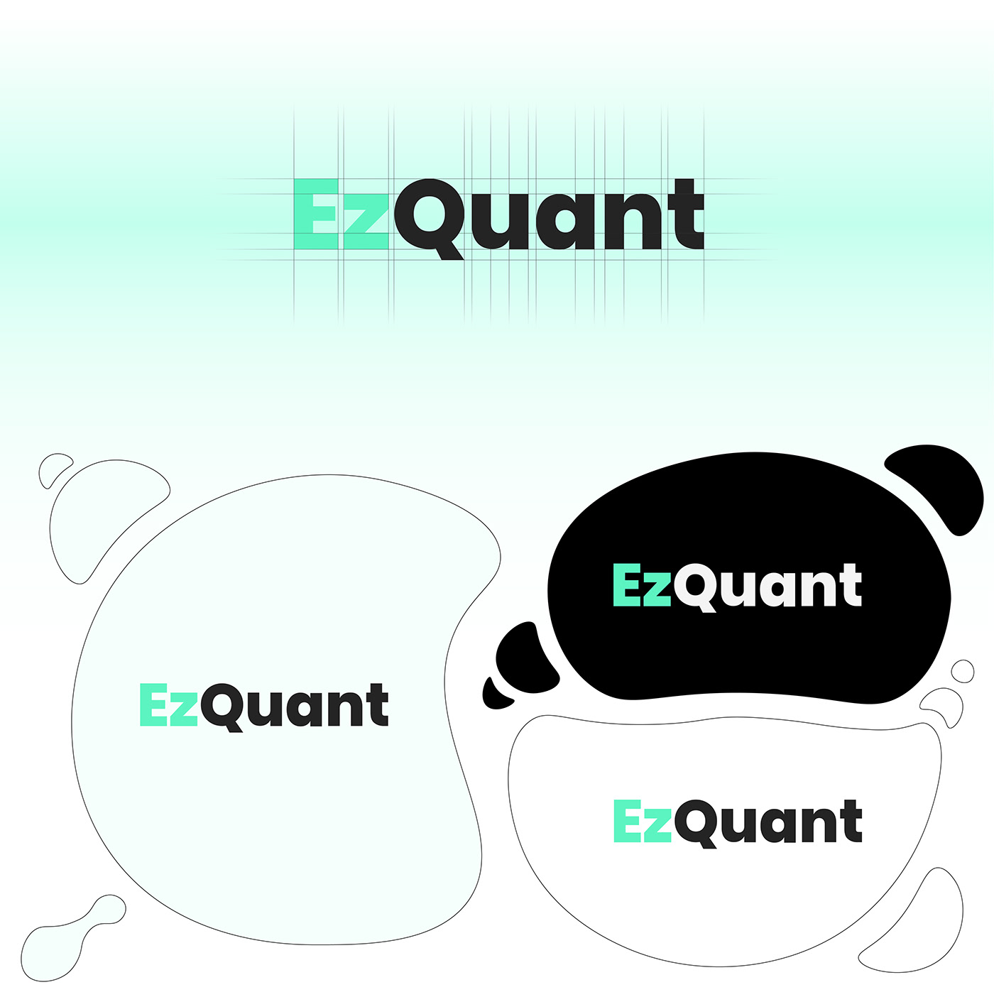 aftereffects branding  ezquant Illustrator lineart photoshop uiux visual-identity Webdesign