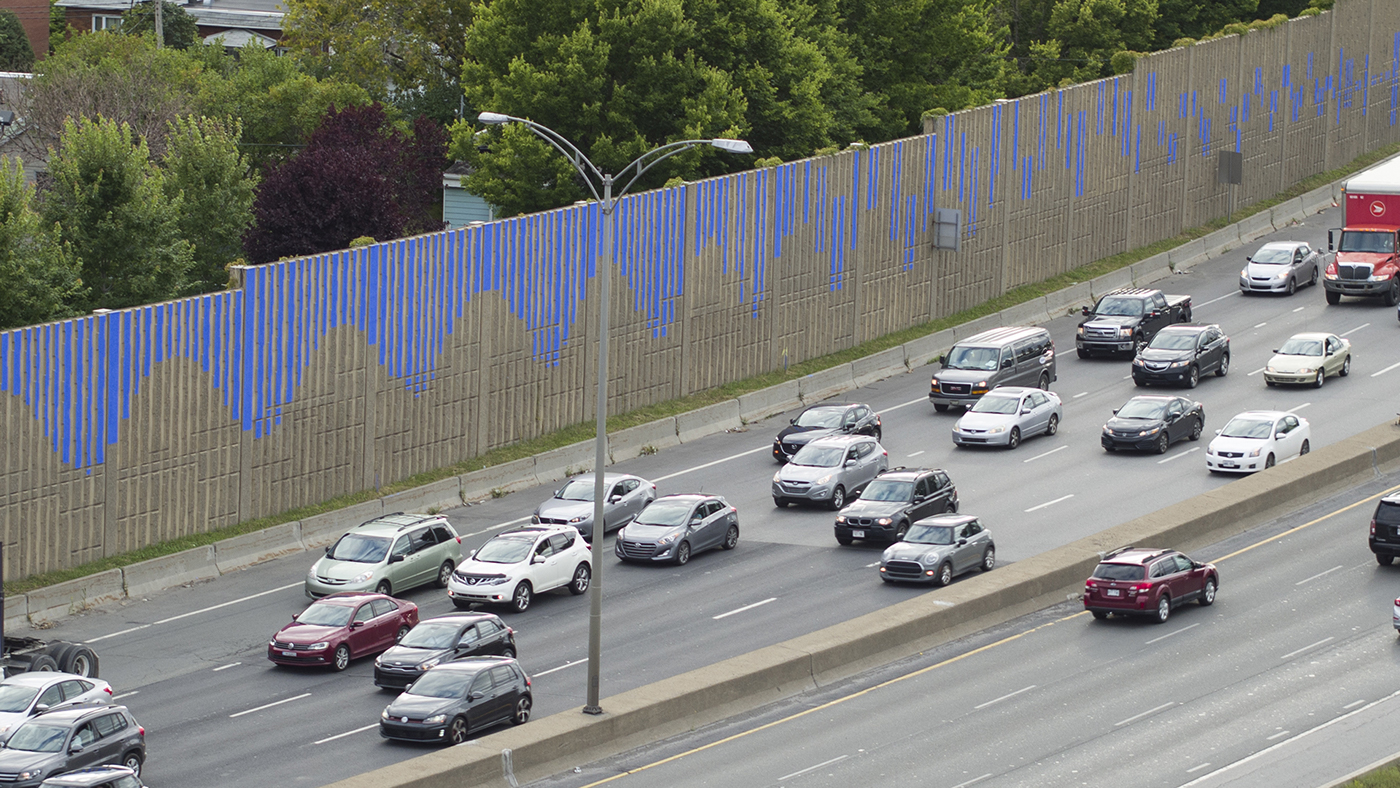 Alain Paiement banque nationale 375e de Montréal highway Art Installation Virtual reality Montreal