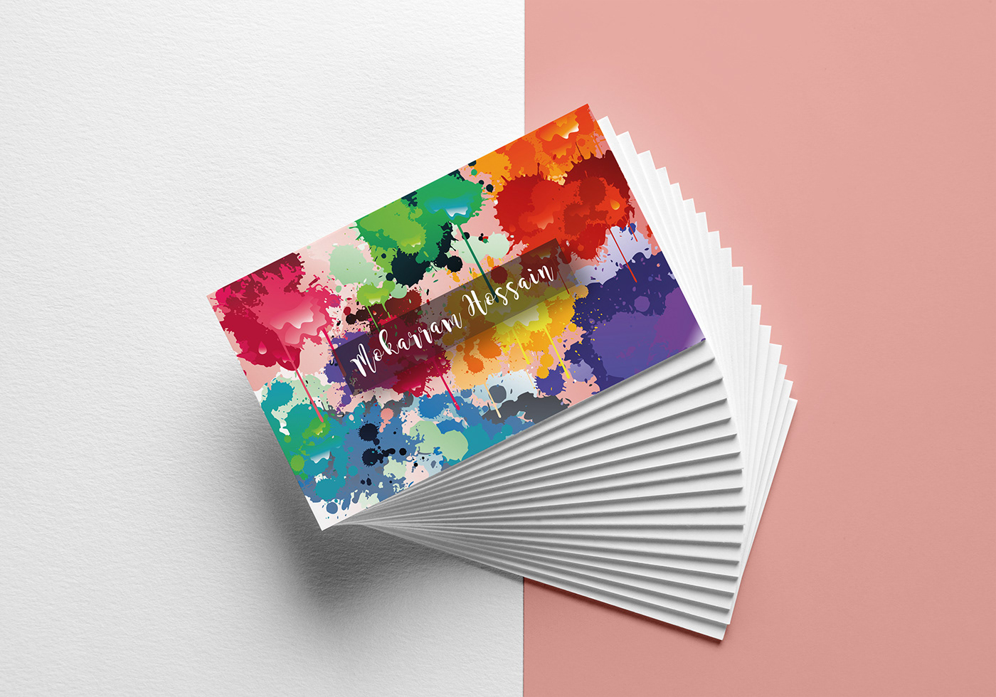 business card card colorful business card