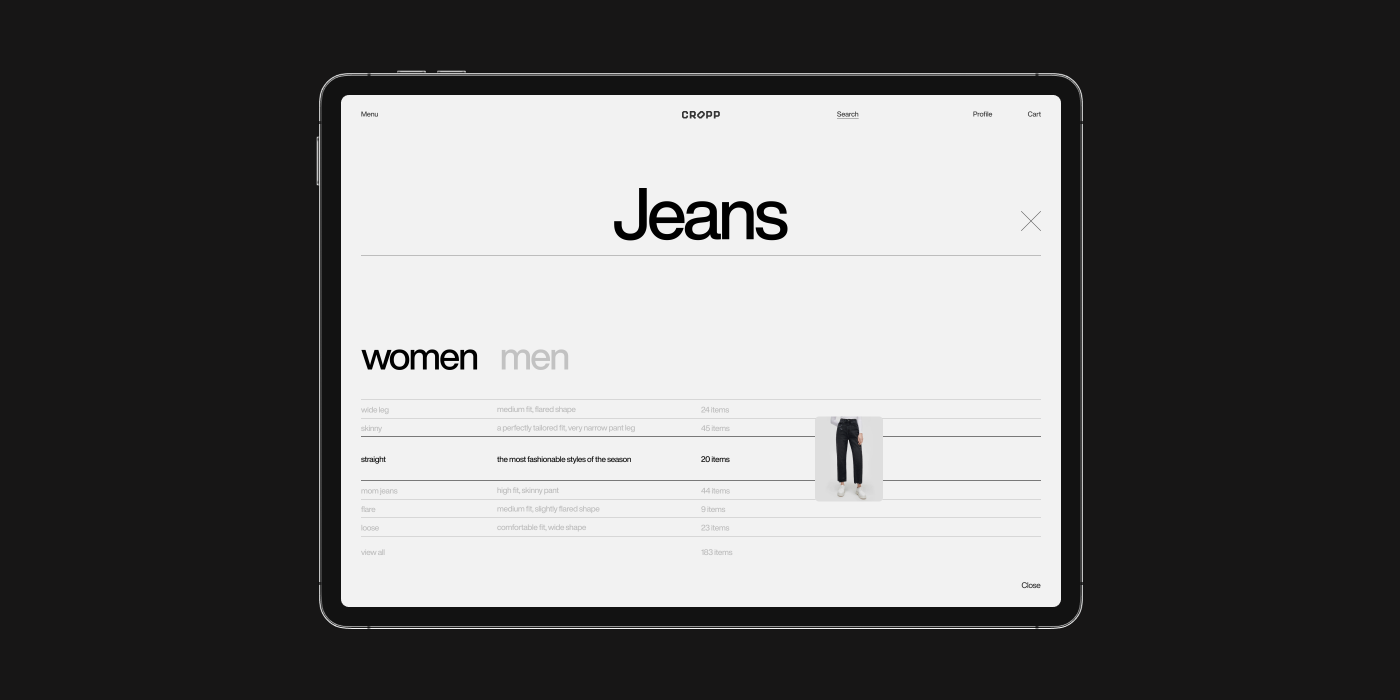 Clothing Ecommerce interactive redesign shop store UI/UX user interface Web Design  Website
