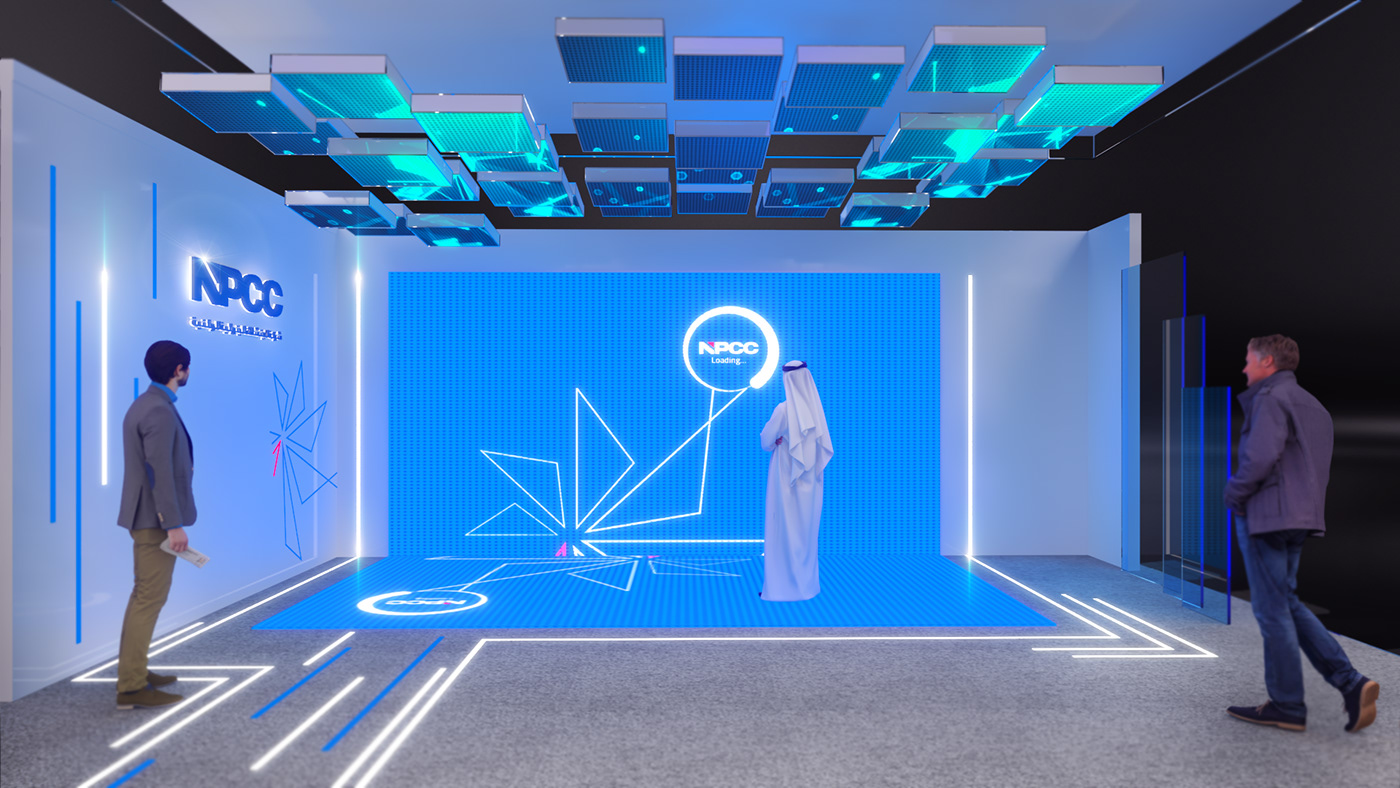 3D Bahaa eldin Mohamed bahaa2 booth design dubai Exhibition  NPCC Stand visualization