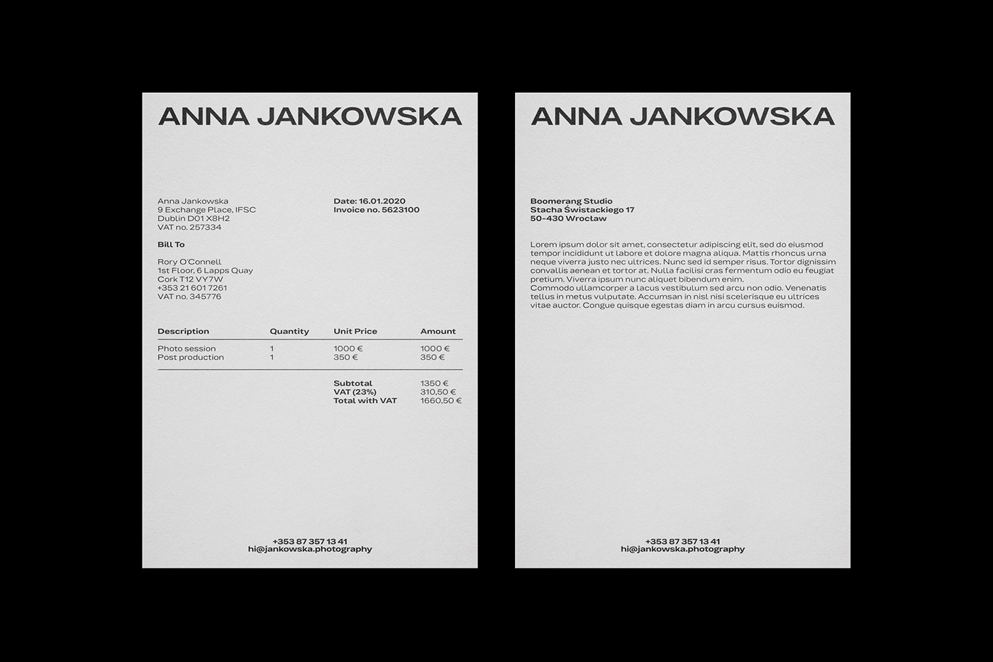identity Logotype www graphic design  anna jankowska   Photography  Website Stationery brand
