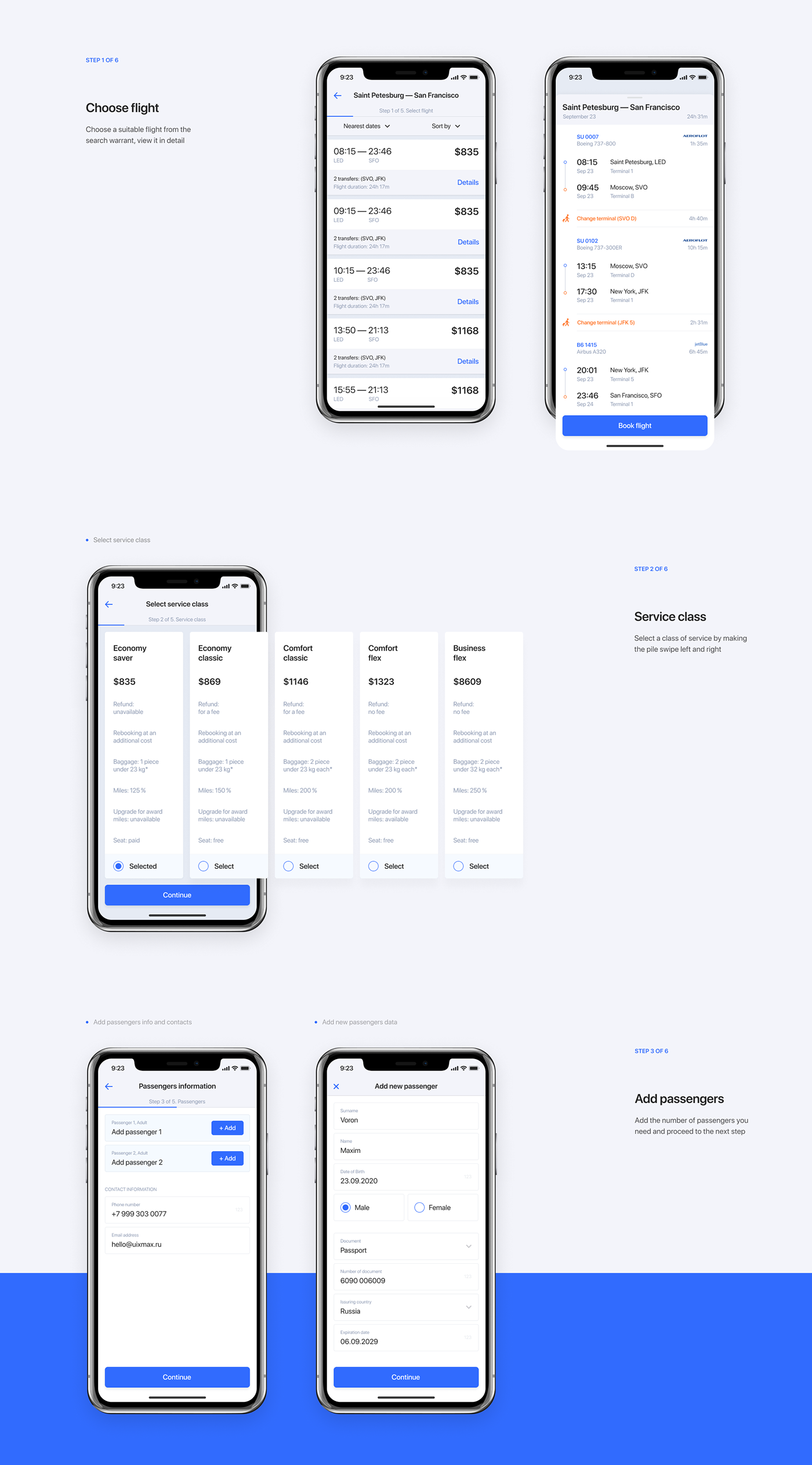 app design Travel UI ux app Interface interactions Booking airline