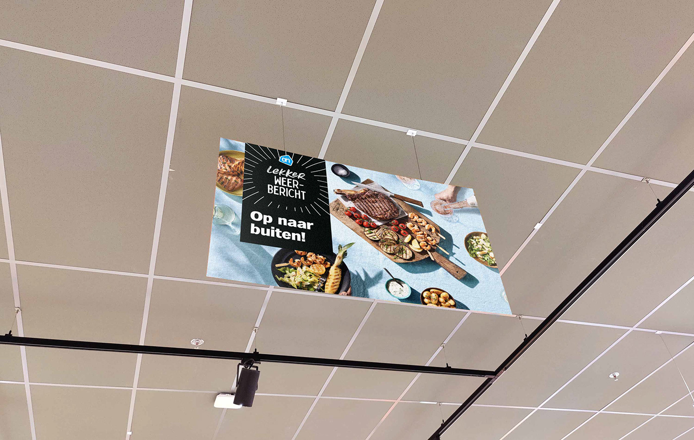 ads Albert Heijn BBQ campaing Food  instore print Retail summer Supermarket