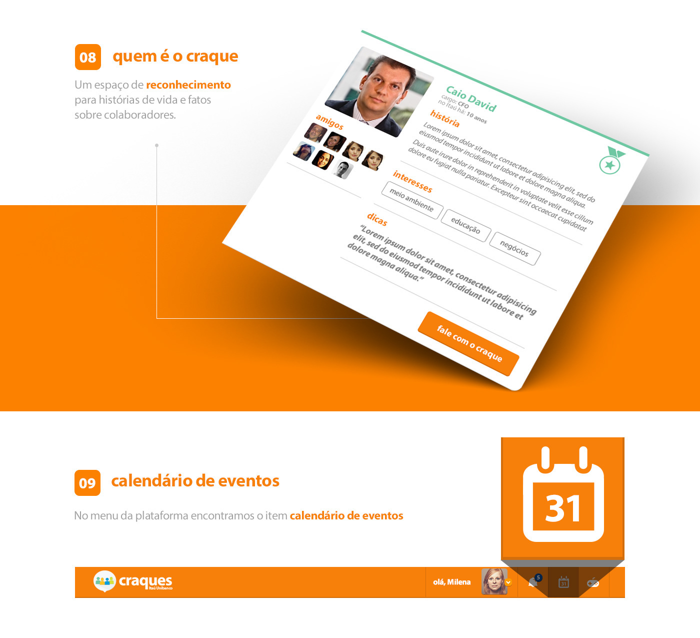 Itaú social motion icons Badges Web flat colorfull online
