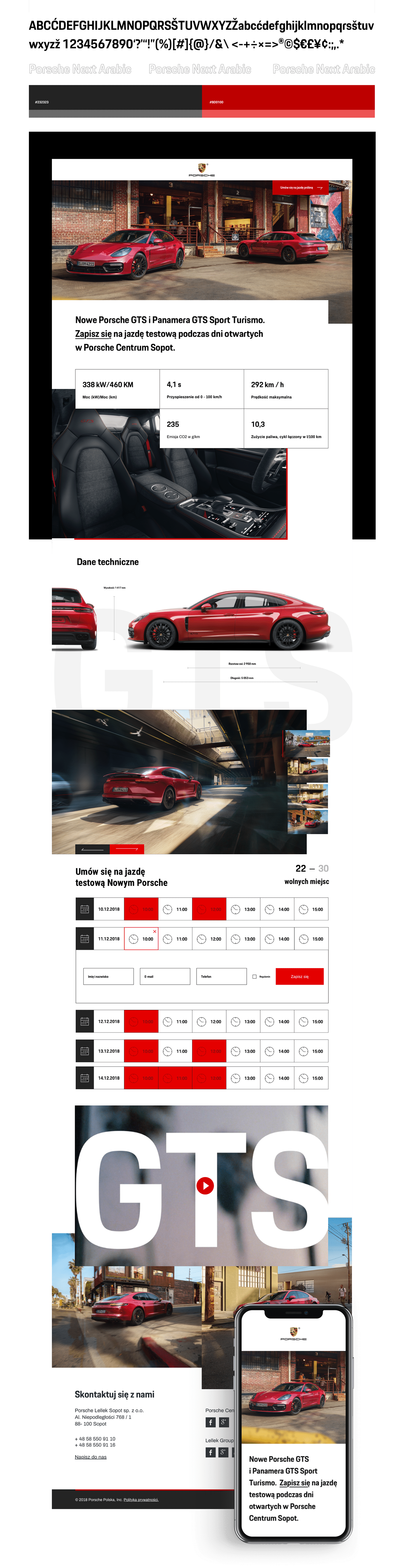 Porsche gts sport drive homepage landingpage design