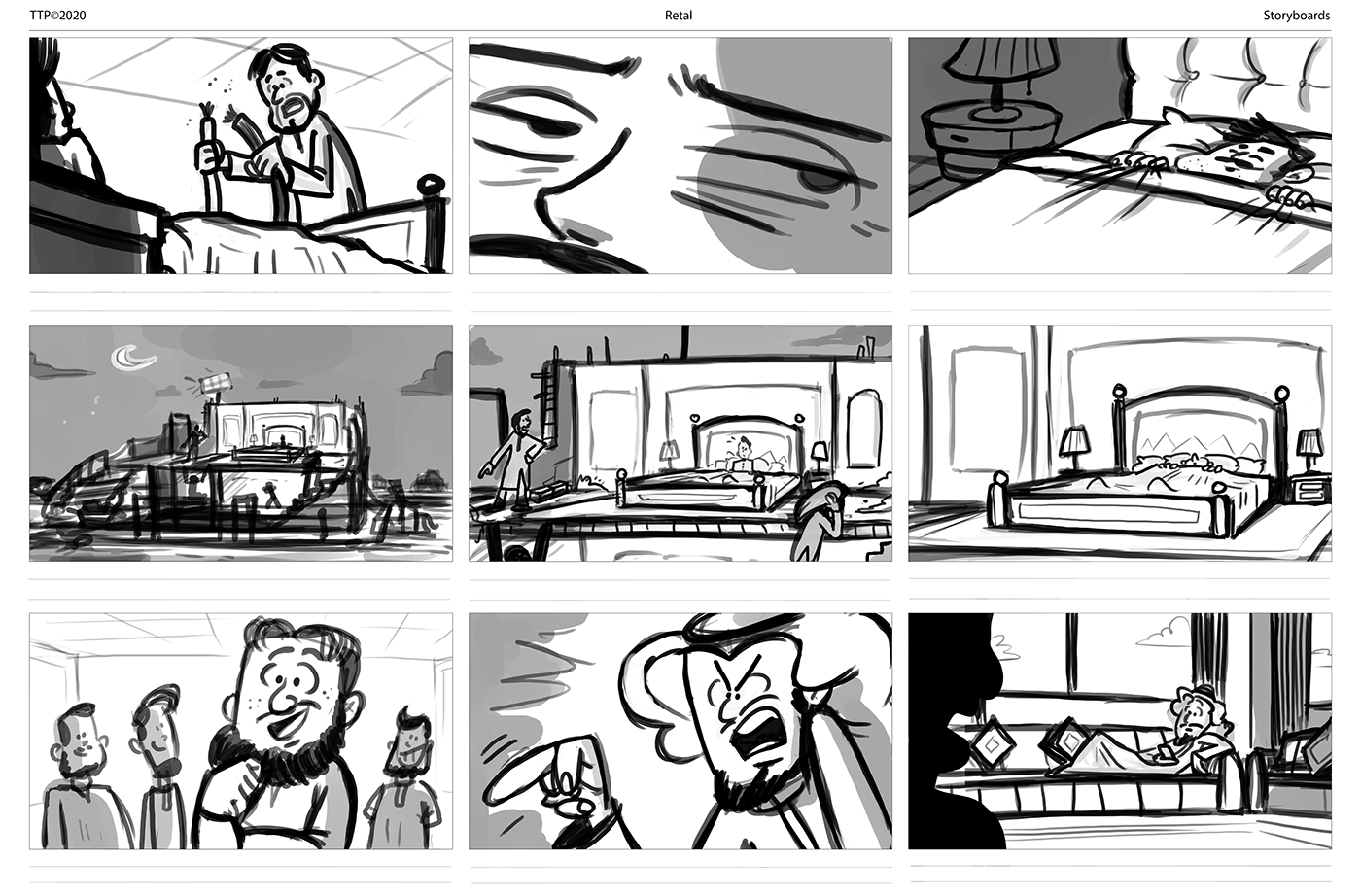 ad commercial drawings sketches Storyboards